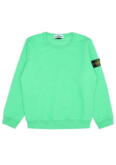 Felpa bambino verde in cotone Stone Island | 771661340/VERDE